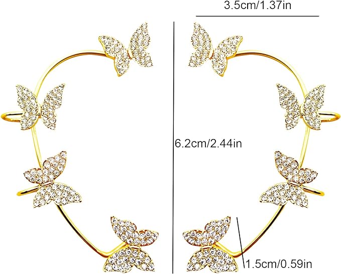 Butterfly Ear Cuffs (Pair)